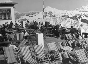 Deck Chairs Prints: Alpine Holidaymakers