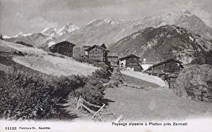 Alpine landscape at Platten near Zermatt, Switzerland