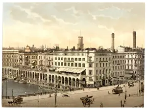 Alster Prints: Alster Arcade and Hotel St. Petersburg, Hamburg, Germany