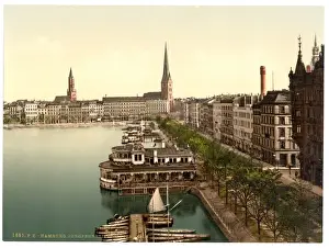 Alster Prints: The Alster Cathedral, Junfernsteig, Hamburg, Germany