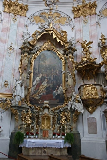Images Dated 28th June 2010: Side altar, Ettal Monastery, Upper Bavaria, Germany