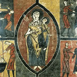 Frontal Prints: Altar frontal from Durro. 11th c. Detail. Romanesque
