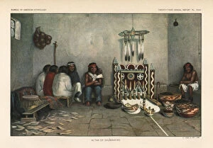 Ethnography Collection: Altar of Shu maakwe, Zuni nation