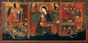Stable Collection: Altarpiece of Bellver de Cerdanya. Painted wood. 14th C. by