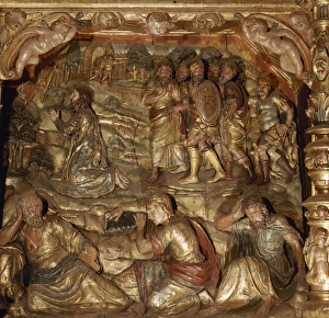 Castilla Gallery: Altarpiece of the church of Saint Mary, dated in 1574. Jesus