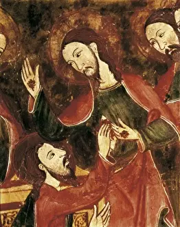 Fine Art Prints: Altarpiece of St. s. XIV. Left detail depicting