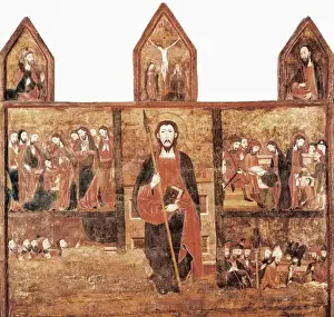 Altar Piece Prints: Altarpiece of St. s. XIV. Life scenes of St. Thomas