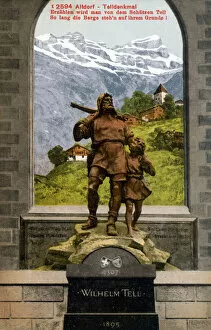 Images Dated 28th January 2021: Altdorf, Switzerland - Statue of William Tell