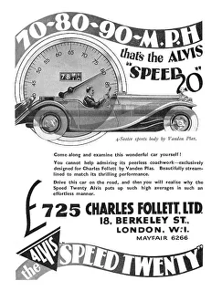 Alvis Prints: Alvis Speed 20 1933