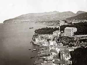 Amalfi coast Italy circa 1880s