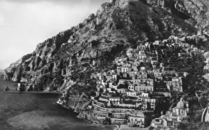 Coast Line Prints: Amalfi Coastline, Italy - Positano