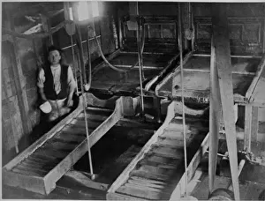 The amalgamating room at a gold digging site, Halifax 1873