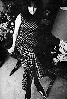 Amanda Gallery: Amanda Sturge in a checked trouser suit by Bee Young