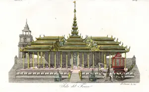Mission Prints: Amarapura Palace, throne room of King Bodawpaya