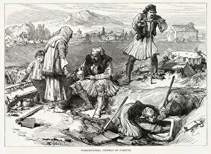 Images Dated 23rd February 2021: Amateur treasure hunters tomb raiding at the Isthmus of Corinth. Date: 1877