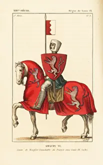 Caparison Prints: Amaury VI de Montfort, 1195-1241