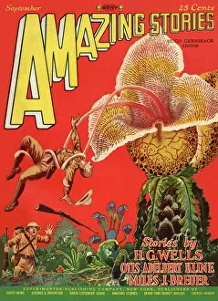Images Dated 13th July 2011: Amazing Stories scifi magazine cover, Giant Plants