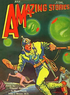 Sci Fi Magazine covers Collection: Amazing Stories Scifi magazine cover