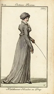 Amazone Prints: Amazone or woman in riding outfit, Paris, 1804