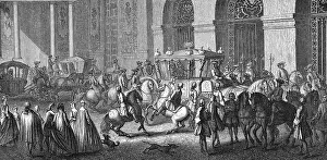 Respects Prints: Ambassador arrives at the Palais de Versailles, France