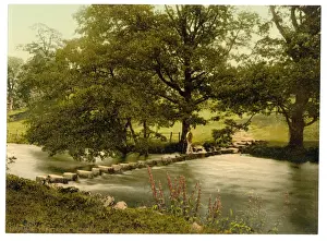Stepping Prints: Ambleside, stepping stones, Lake District, England