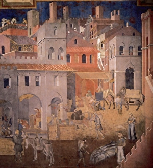 Ambrogio Gallery: Ambrogio Lorenzetti (1280-1348). Effects of Good Government