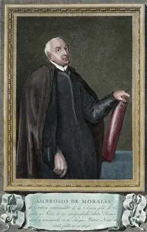 Morales Prints: Ambrosio Morales (1513-1591). Spanish historian. Portrait. E