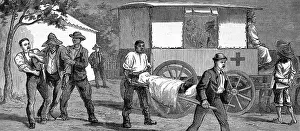 Epidemic Prints: An ambulance bringing in patients from Cape Town