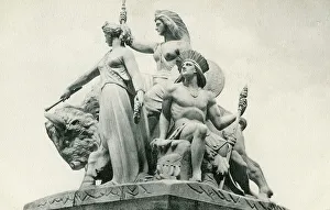 America, detail of the Albert Memorial, London