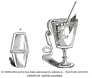 Images Dated 26th February 2019: America. American Drink Glasses 1850