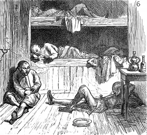 Opium Prints: America, The Chinese in San Francisco. Opium smokers