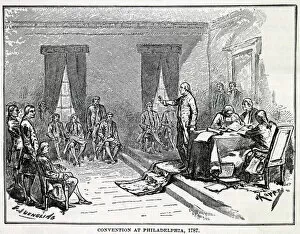Images Dated 3rd December 2019: America - Convention At Philadeliphia in 1787