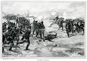 Colonists Prints: America - The Melitia attacks at the battle of Princeton