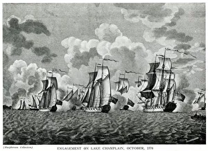 Images Dated 1st October 2019: America - Naval Engagement On Lake Champoain