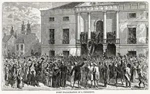 30th Prints: America - Washington Inaugurated As President At New York