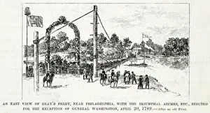 Grays Prints: America - Washington Travels To Inauguration At New York