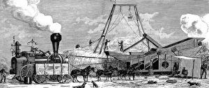 America. Wheat Farming in California. July: threshing