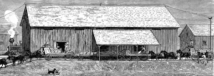 Barns Prints: America. Wheat Farming in California. July: Warehousing
