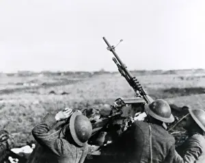 Chemin Prints: American anti-aircraft action, Chemin des Dames, WW1