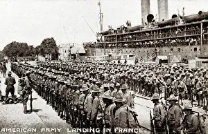 Fund Prints: American Army landing in France, WW1