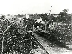 American artillery at Varennes-en-Argonne, France, WW1