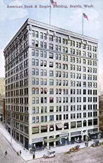 Seattle Prints: American Bank & Empire Building, Washington, Seattle, USA
