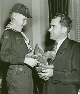 Marked Prints: American Boy Scout with Richard Nixon