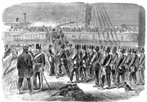 American Civil war. Embarkation at Woolwich