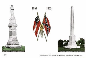Obelisk Collection: American Civil War flags and memorials, Virginia, USA