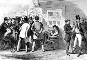 Drives Prints: American Civil war. The War excitement in New York