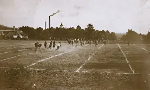 American football game in progress, USA