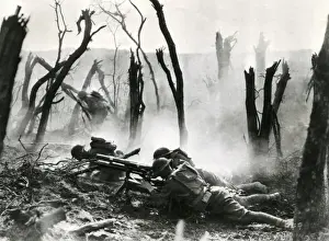Head Quarters Prints: American gun crew near St Mihiel, France, WW1