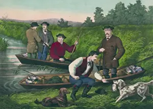 American Hunting Scene - Wild Duck Shooting