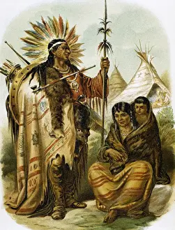 Tent Prints: American indians. Indian red race